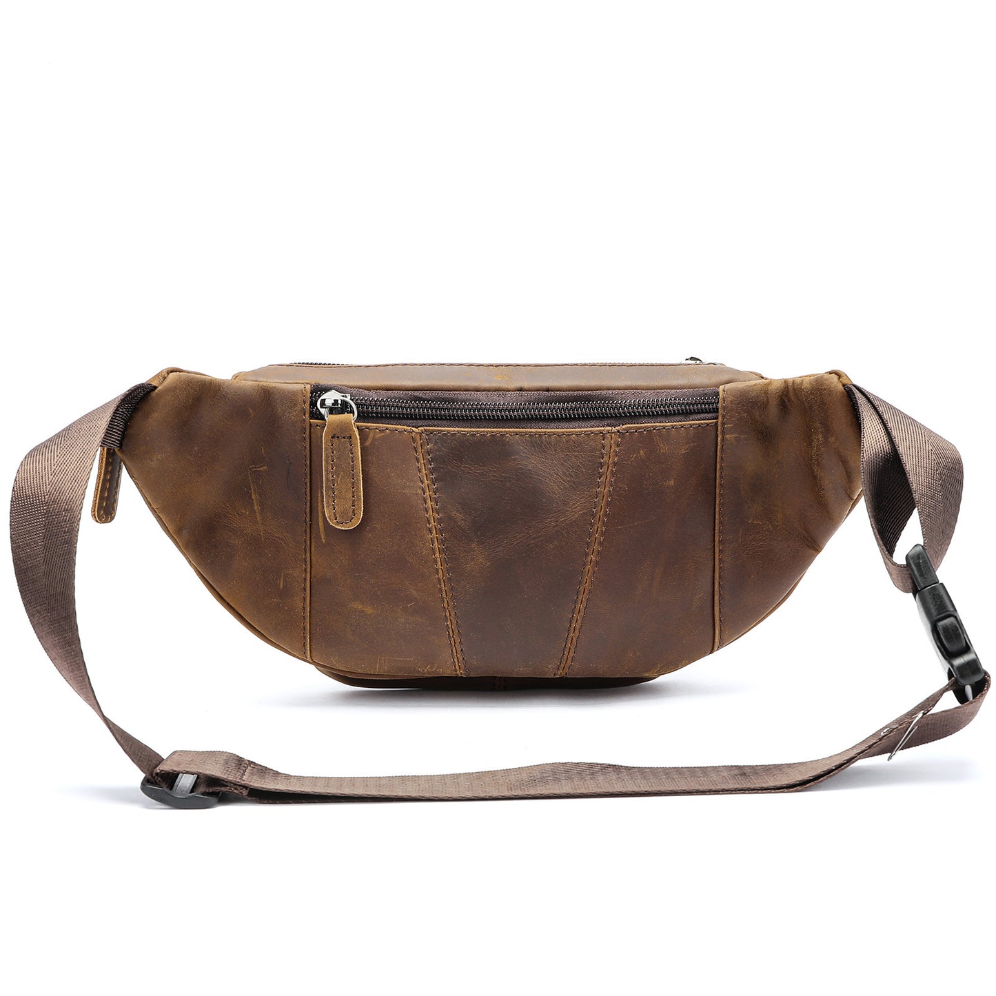 retro casual mens leather belt bag