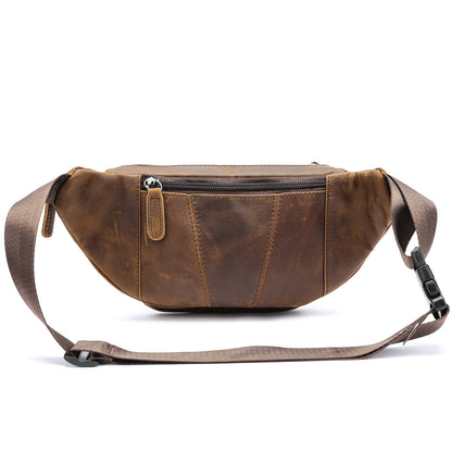 retro casual mens leather belt bag
