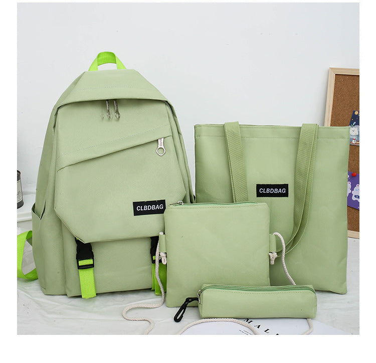 student school bag canvas travel korean backpack