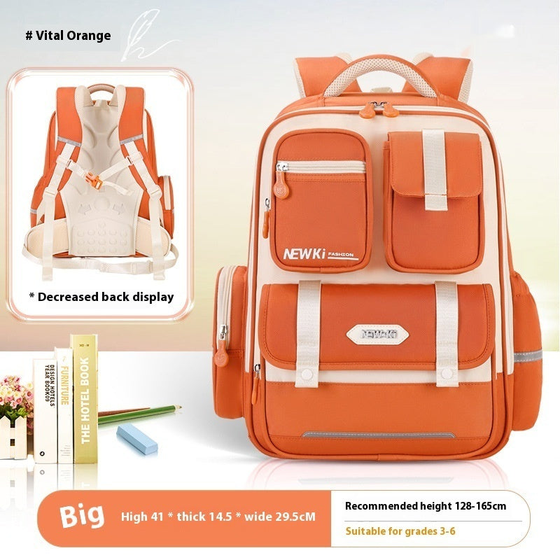 Children's Spine Protection Good-looking Multi-compartment Burden Reduction Schoolbag