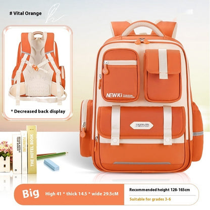 Children's Spine Protection Good-looking Multi-compartment Burden Reduction Schoolbag
