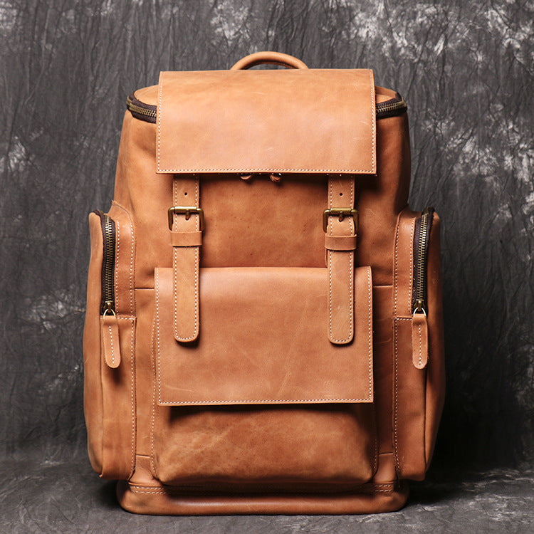 mens backpack crazy horse leather