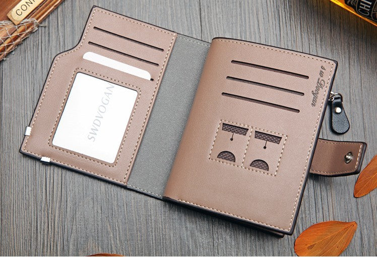 vertical buckle wallet