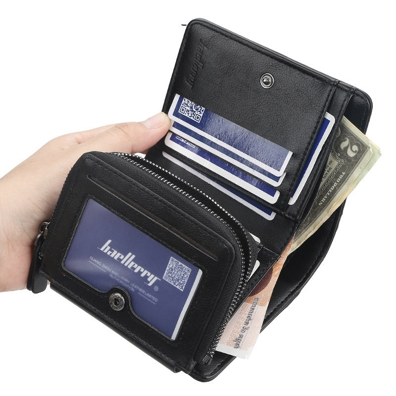 mens wallet short business multi card slots wallet