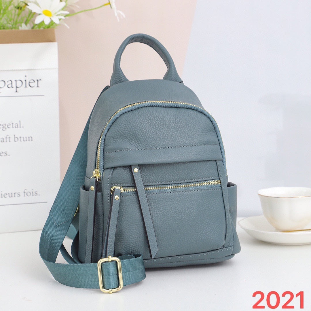 Fashion All-matching Leather Travel Bag Large-capacity Backpack