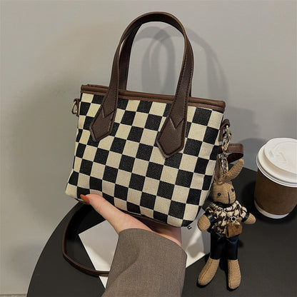 all match houndstooth shoulder portable messenger bag