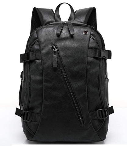 new korean style mens backpack fashion style leather middle school bag male bag factory direct sales