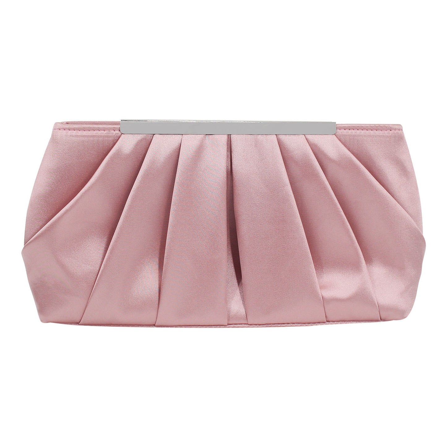 ladies pleated satin dinner clutch bag