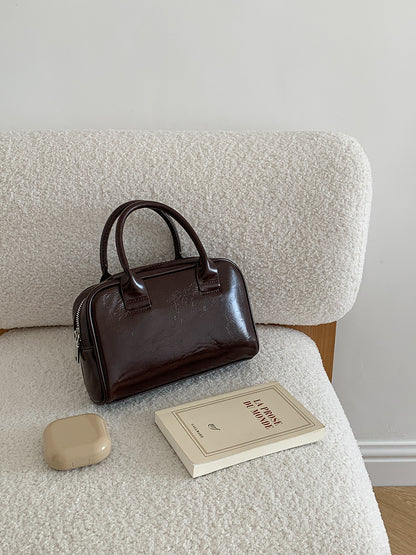 Womens High-End Niche PU Leather Handbag