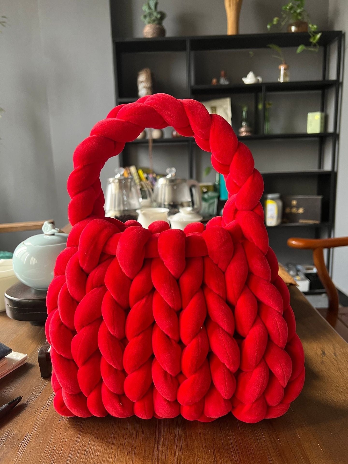 diy hand woven bag women