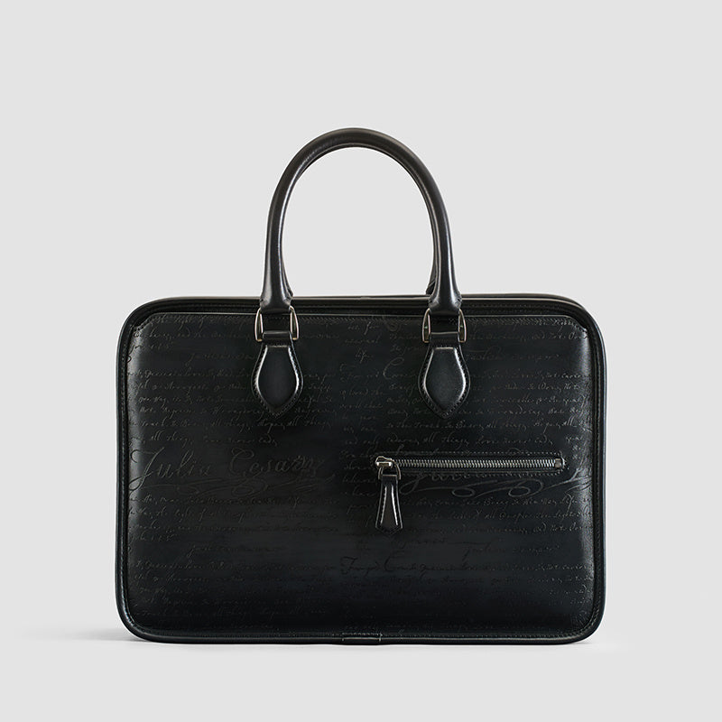 hand rubbed vintage business bag