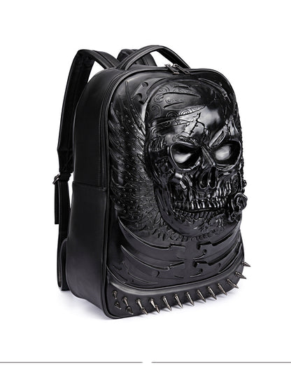 retro backpack mens pu computer school bag