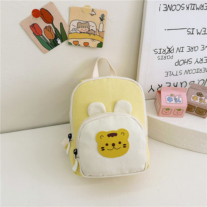 children backpack cartoon bunny girls color matching shoulders