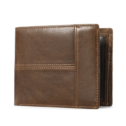 mens wallet genuine leather purse credit catrd holder short wallet