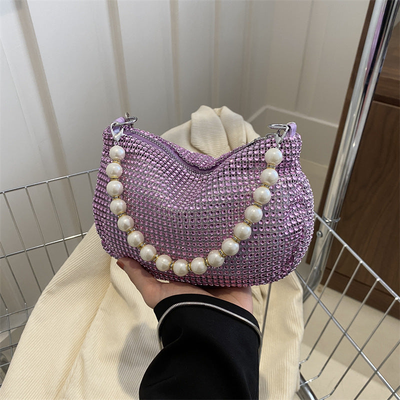 pearl special imitation diamond handbag shoulder bag womens bag