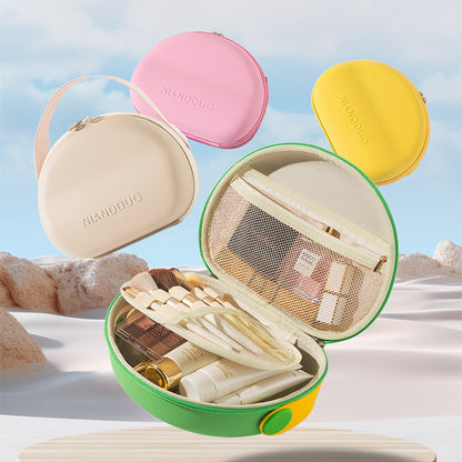 Dopamine-color Shell-shape Cosmetic Bag Multi-purpose Handbags For Women Cosmetics Portable Outing Anti-fall And Dirt-resistant Storage Bags