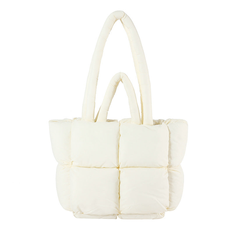 Large Capacity Soft High-grade Cotton-filled Western Style All-matching Underarm Shoulder Bag