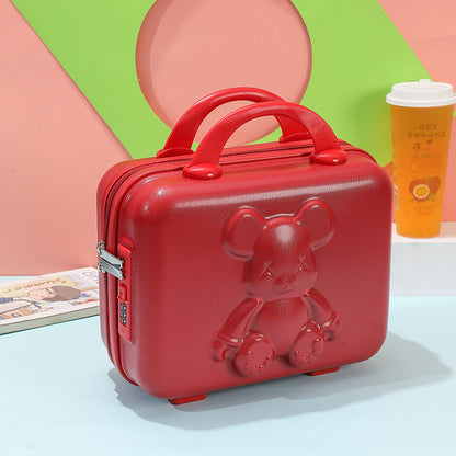 14 inch cartoon cute bear password suitcase