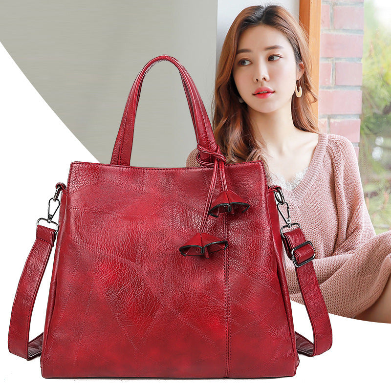 embroidered thread one shoulder diagonal bag casual bag womens bag