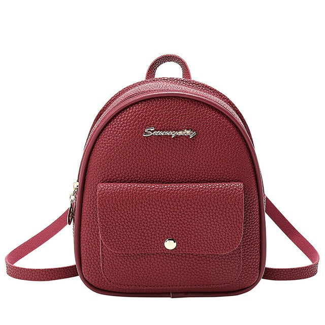 fashion women shoulders small backpack letter purse mobile phone simple ladies travel bag student school backpacks