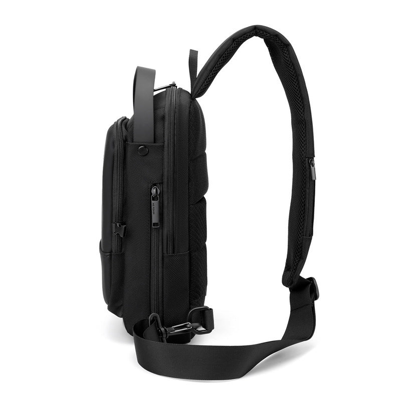new functional mens chest bag outdoor waterproof cross shoulder bag