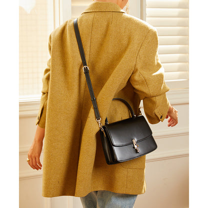 crossbody genuine leather saddle bag women