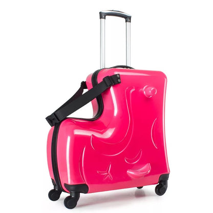 childrens riding suitcase trolley case