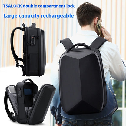 mens business casual password lock anti theft backpack business trip travel laptop bag student schoolbag