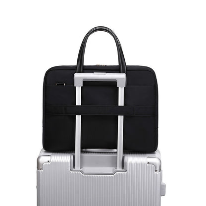 business womens retro briefcase nylon laptop bag