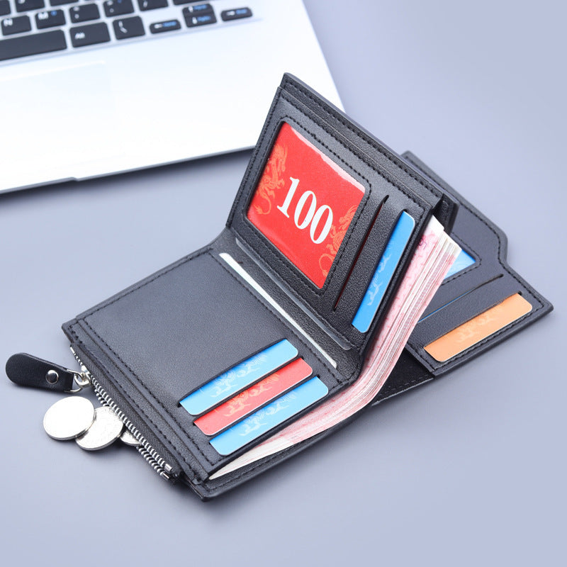 wallet mens three fold multi card slots wallet