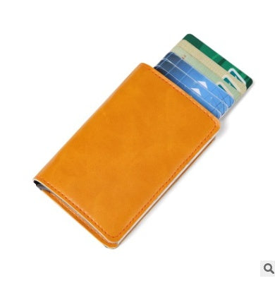 pu automatic card card holder rfid multi function card holder