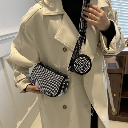 rhinestone shoulder bag with small purse fashion party underarm crossbody bag for women luxury designer bags
