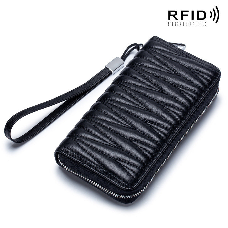 womens long multifunctional leather large capacity wallet