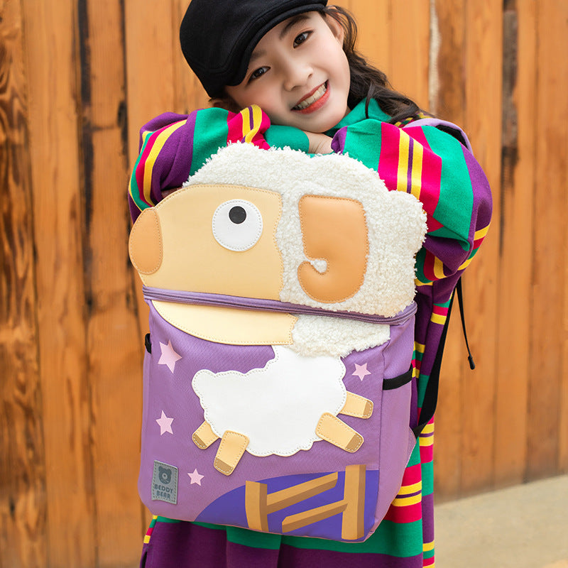 childrens kindergarten oxford cloth shoulder bag korean version of the dinosaur cartoon animal backpack