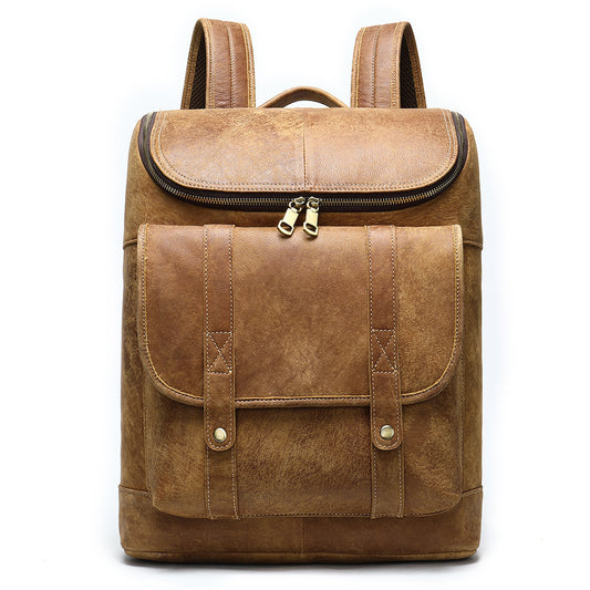 first layer cowhide mens backpack