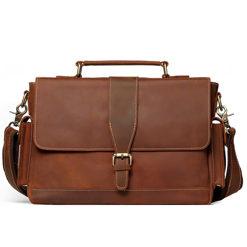 business leather mens briefcase