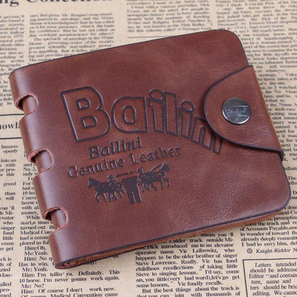 tri fold retro casual wallet card holder