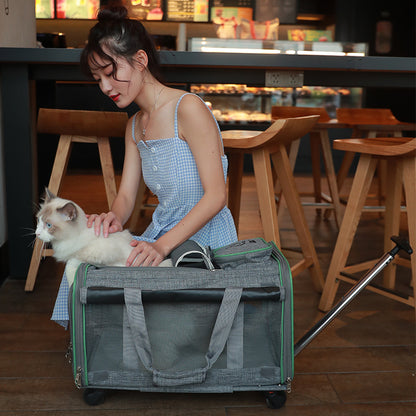 large-high-end-foldable-draw-bar-pet-bag-multi-function-tugboat-trolley-bag-waterproof