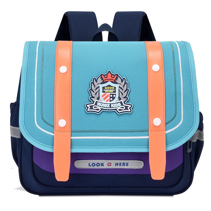 elementary school student schoolbag british style boys and girls burden reduction children backpack