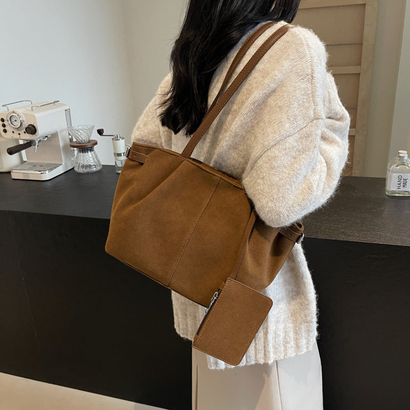 Suede Casual Commute Handbag Shoulder Bag