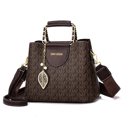 womens vintage fashion print handbag