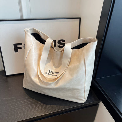 large capacity tote bag women fashion versatile solid shoulder bags waterproof designer luxury handbag trend personalized travel bag