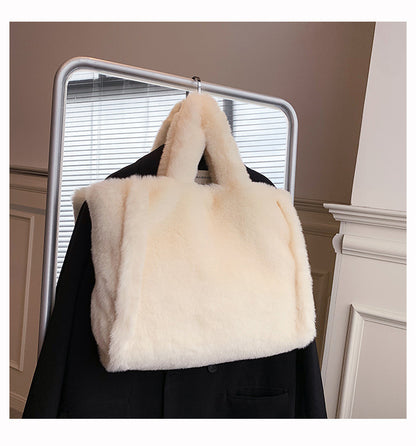 winter bags chain plush handbag totes women shoulder bag