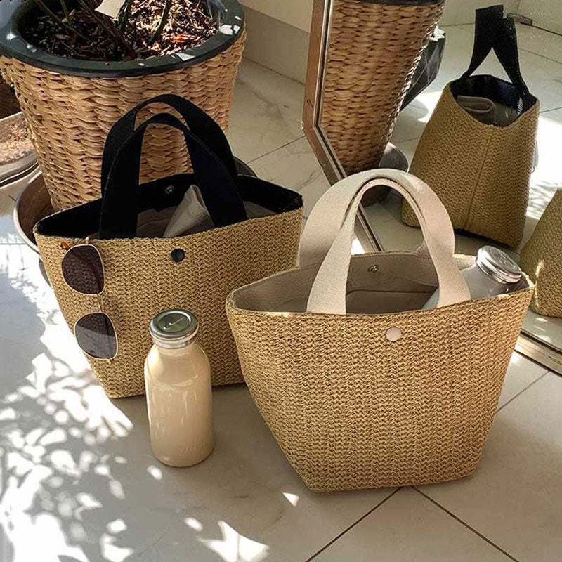 casual rattan women handbags