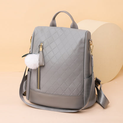 womens fashion soft leather preppy style backpack