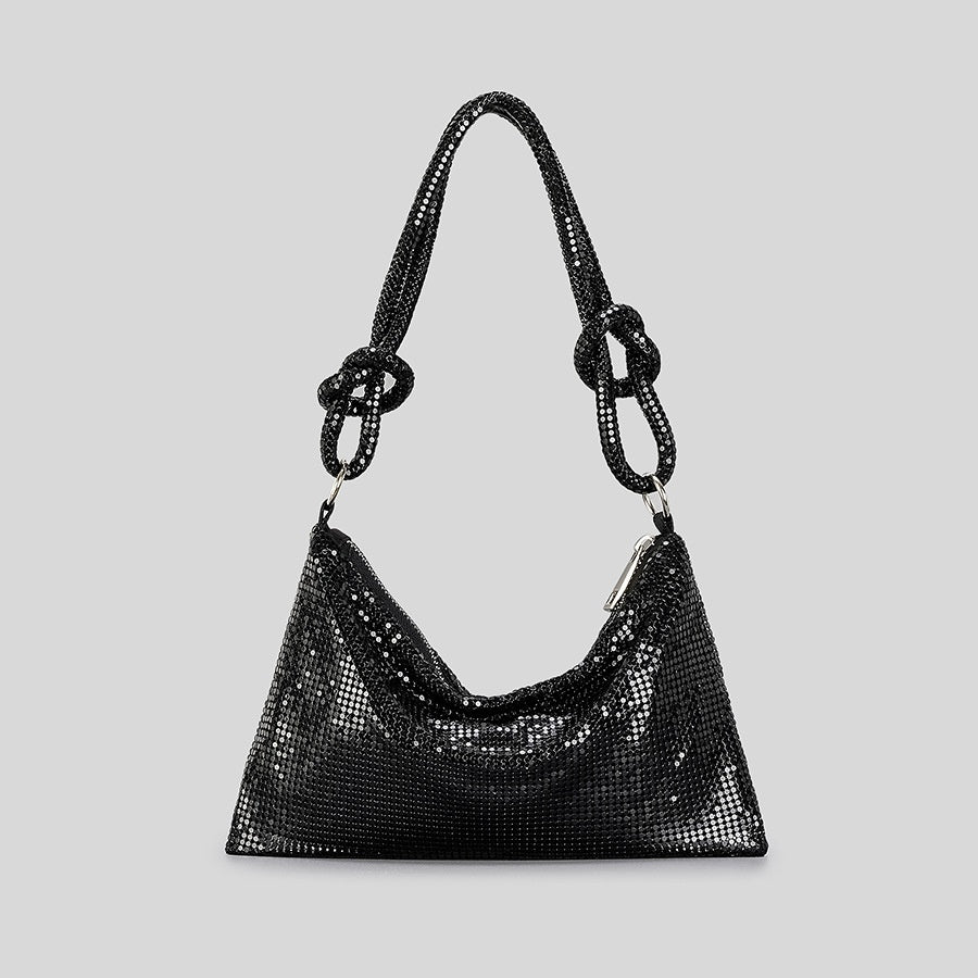 aluminum sheet underarm womens bag fashion high sense metal sequins