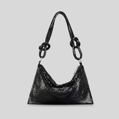 aluminum sheet underarm womens bag fashion high sense metal sequins