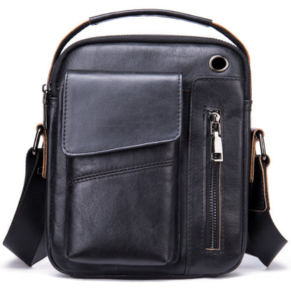 mens business minimalist leather crossbody bag