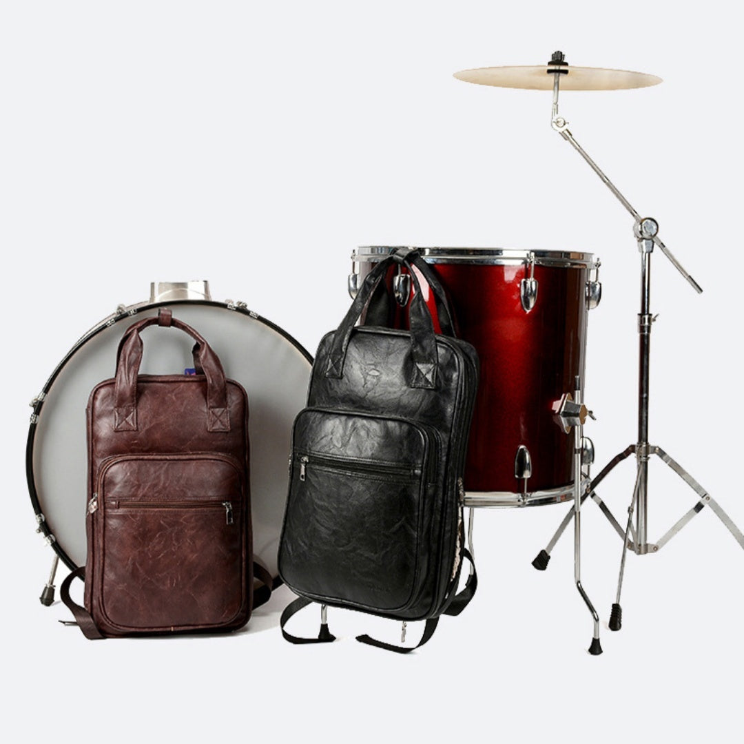 simple thick leather waterproof backpack