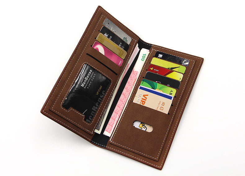 mens wallets long vertical large capacity